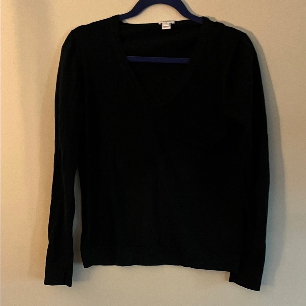 J. Crew Black V-Neck Sweater